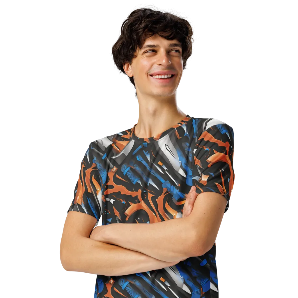 Forge Current on Men's Crew Neck T-Shirt — Left Front