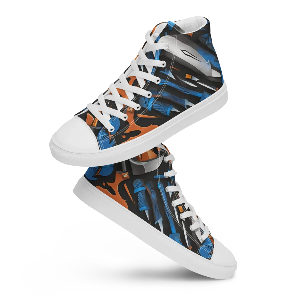 Forge Current on Men's High Top Canvas Shoes — Front