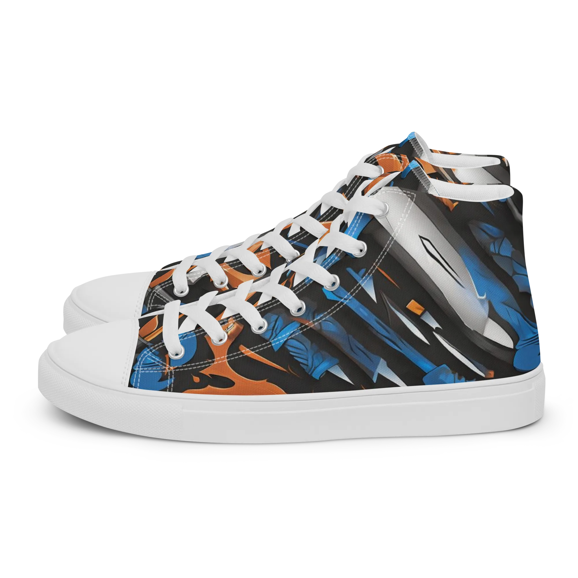 Forge Current on Women's High Top Canvas Shoes — Left