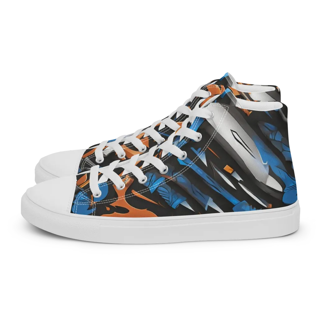 Forge Current on Women's High Top Canvas Shoes — Left