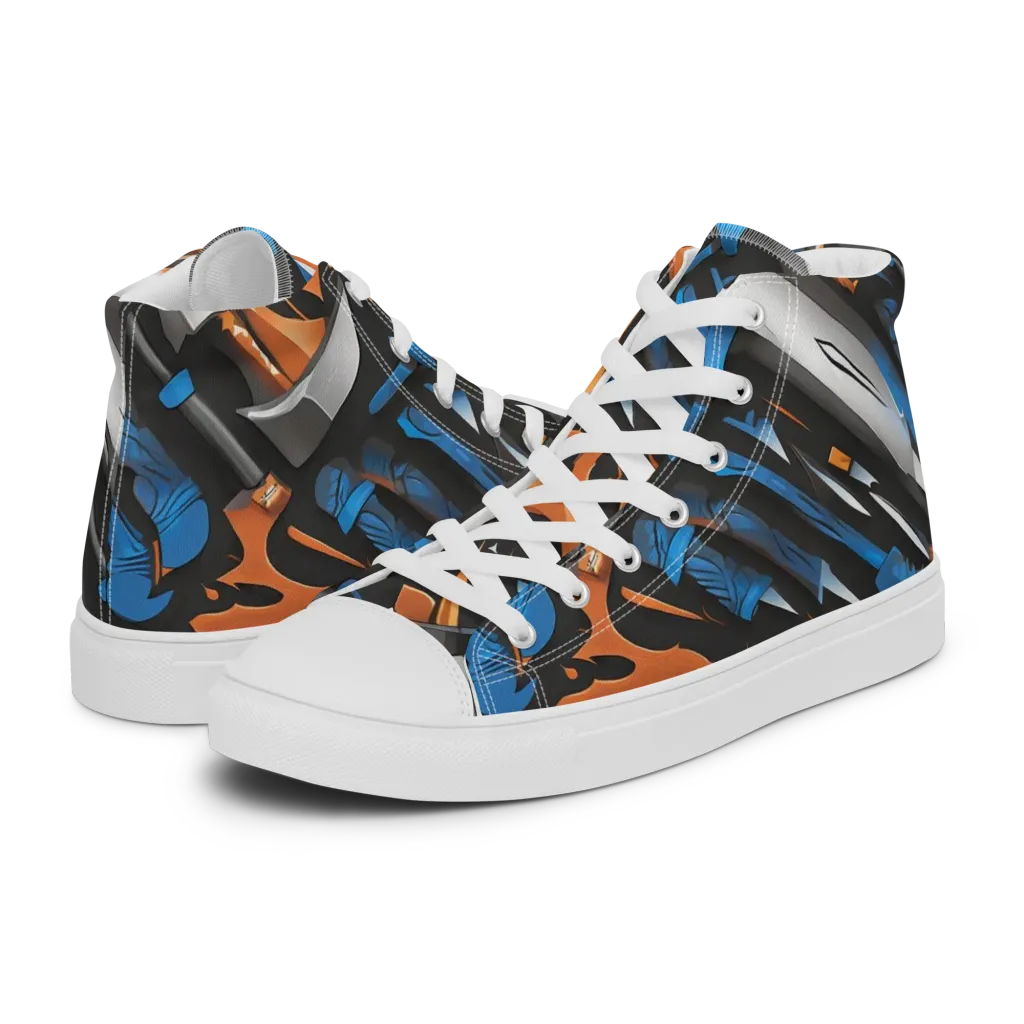Forge Current on Women's High Top Canvas Shoes — Left