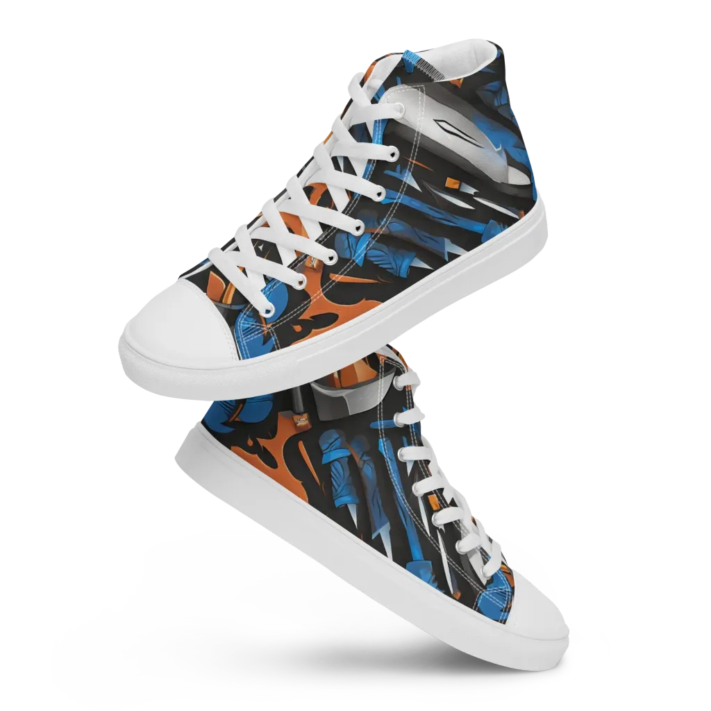 Forge Current on Women's High Top Canvas Shoes — Front