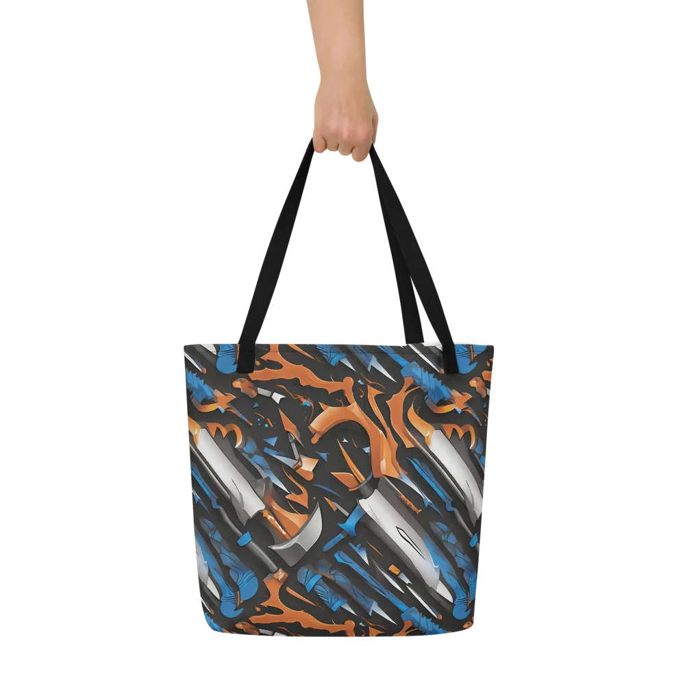 Forge Current on Large Tote Bag W/ Pocket — Front