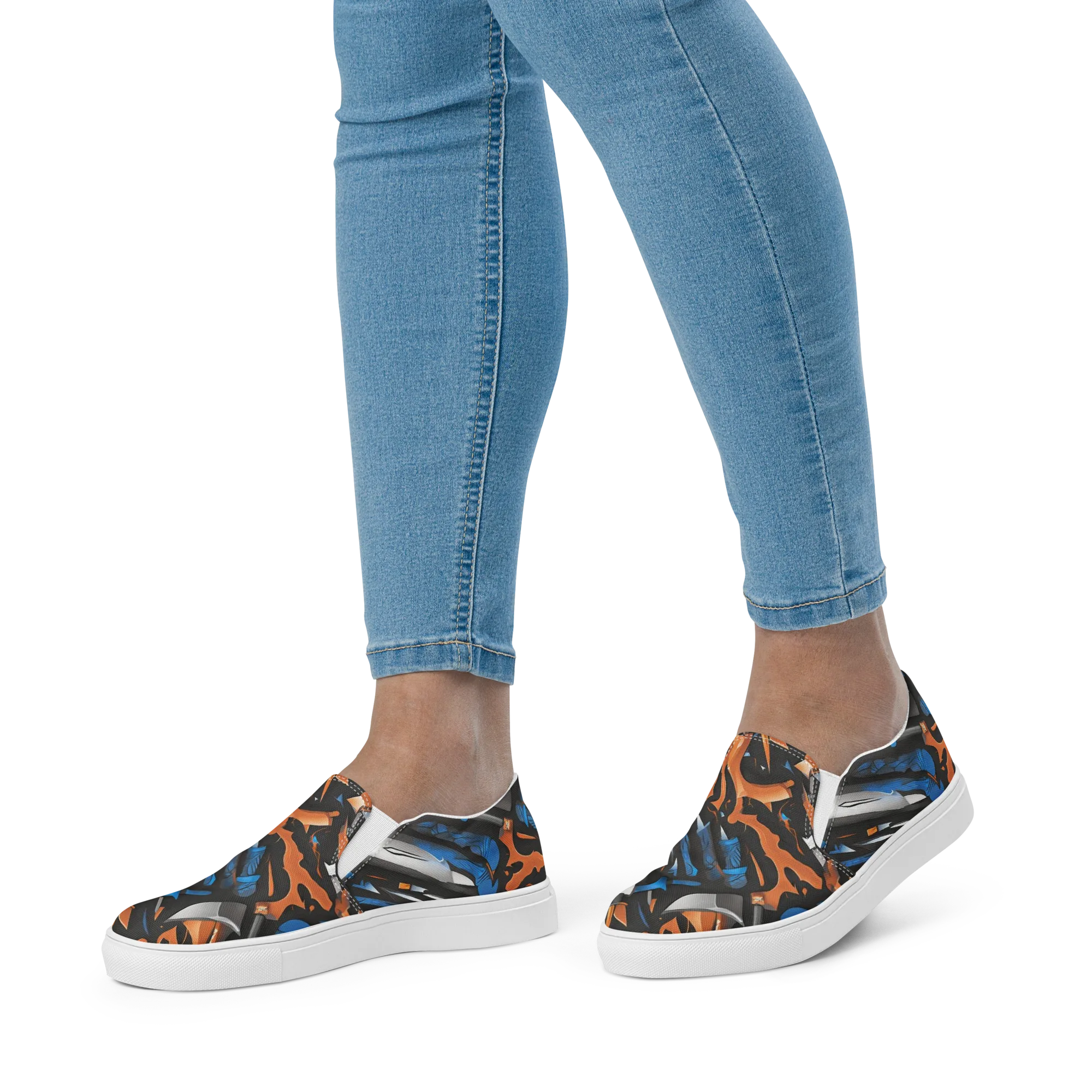 Forge Current on Women's Slip-On Canvas Shoes — Front