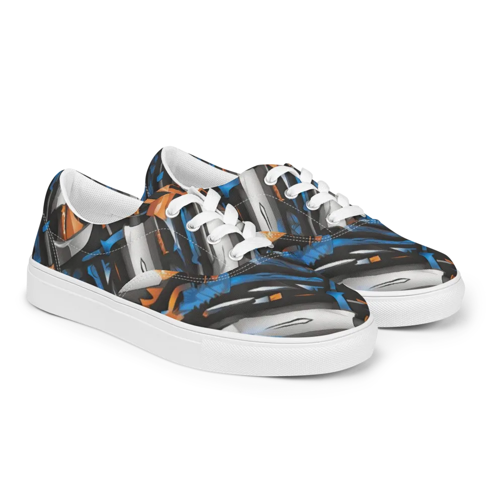 Forge Current on Men's Lace-Up Canvas Shoes — Right Front