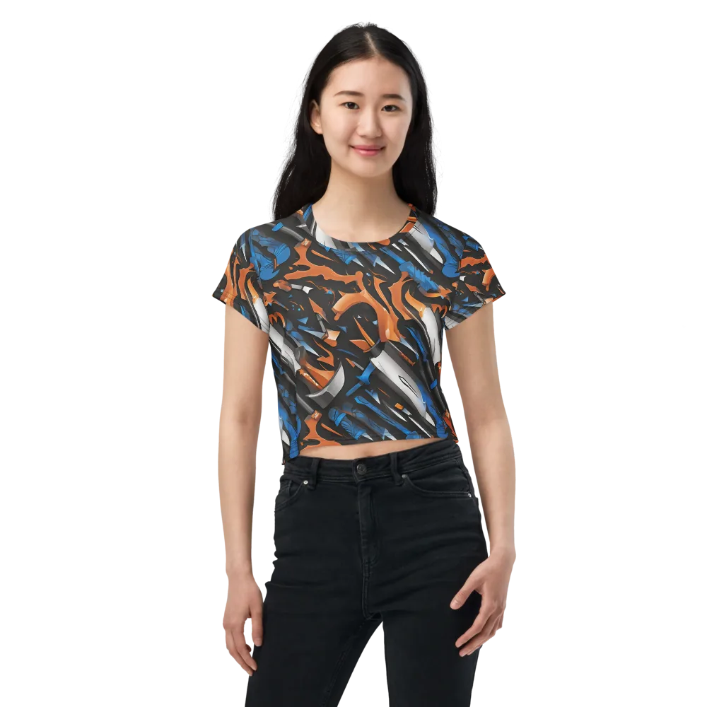 Forge Current on Crop Tee — Front