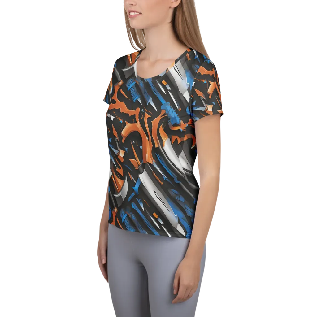 Forge Current on Women's Athletic T-Shirt — Left
