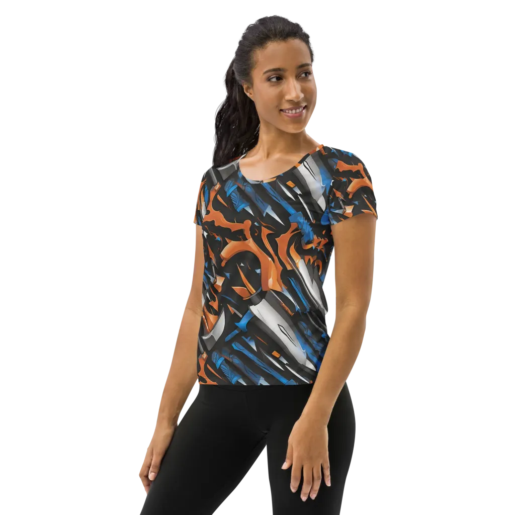 Forge Current on Women's Athletic T-Shirt — Left