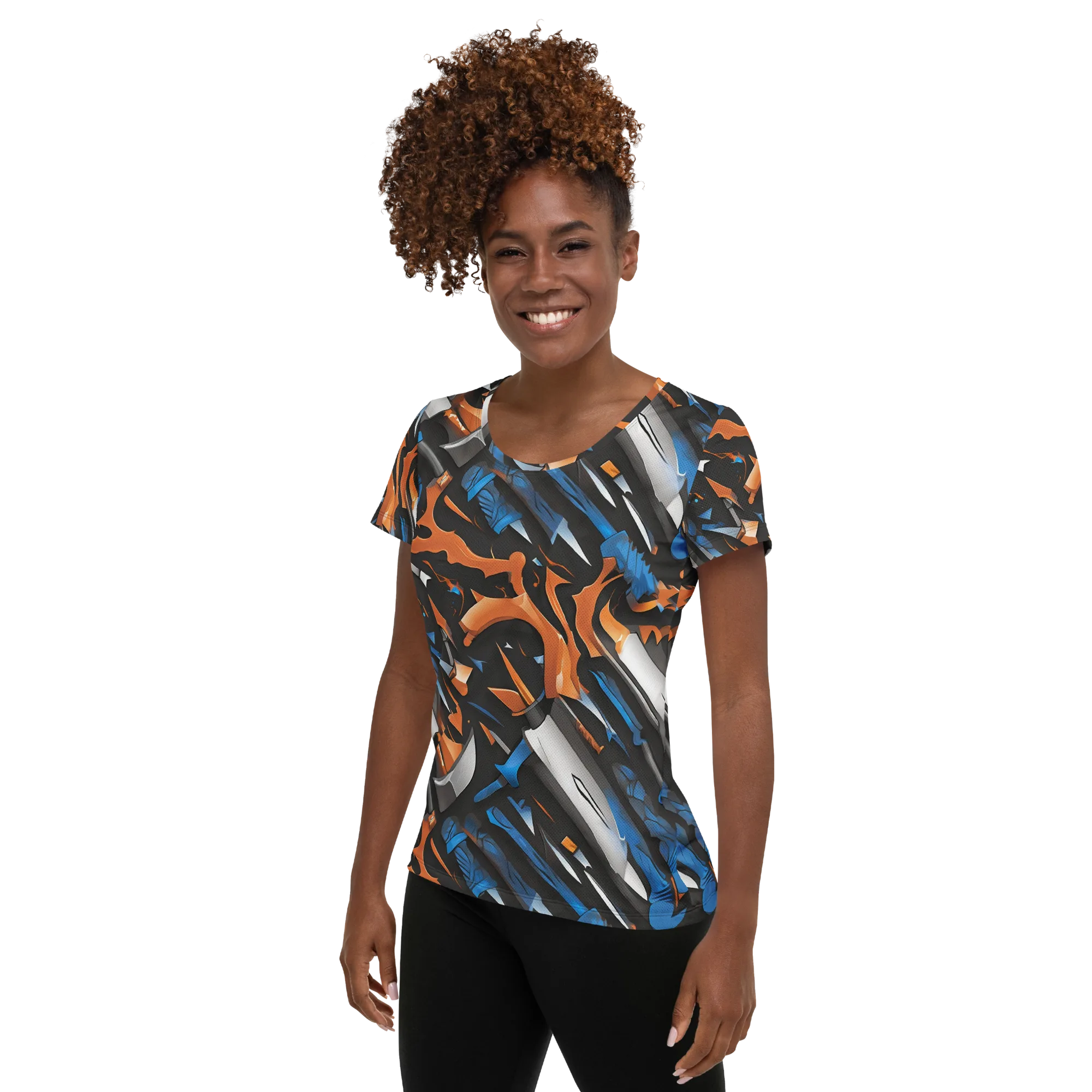 Forge Current on Women's Athletic T-Shirt — Left