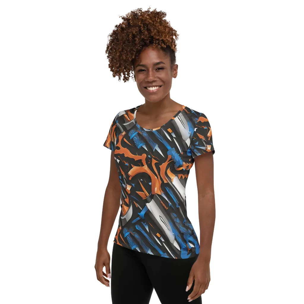 Forge Current on Women's Athletic T-Shirt — Left