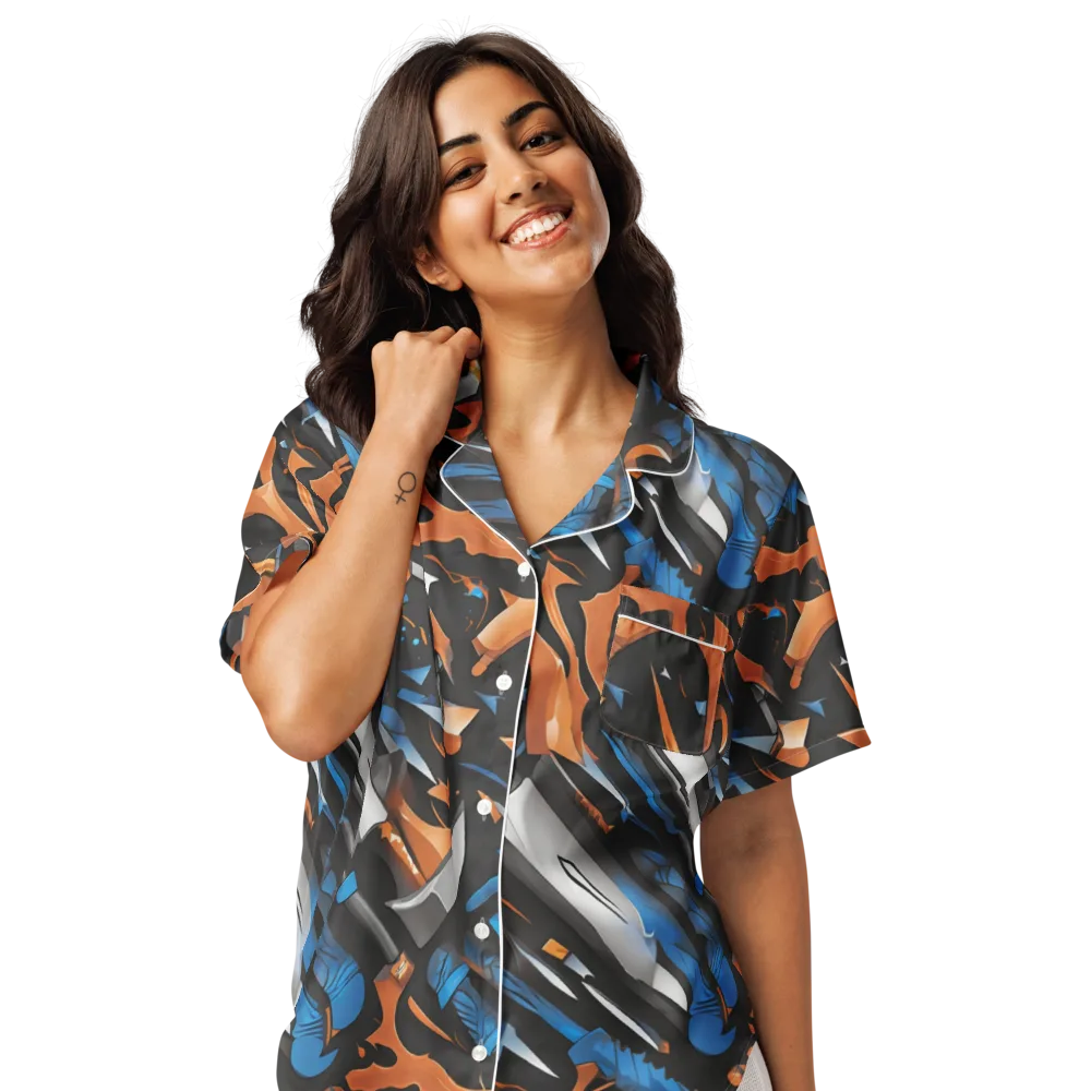 Forge Current on Women's Short Sleeve Pajama Top — Front