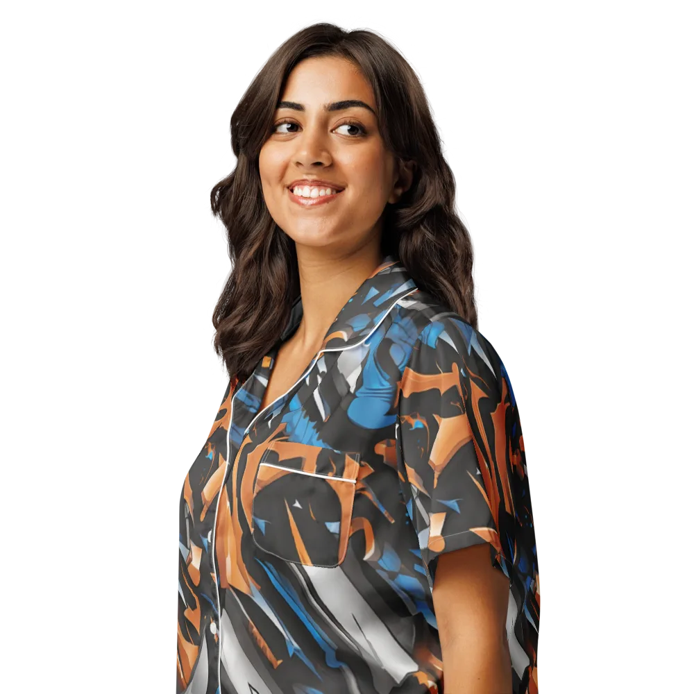 Forge Current on Women's Short Sleeve Pajama Top — Left Front