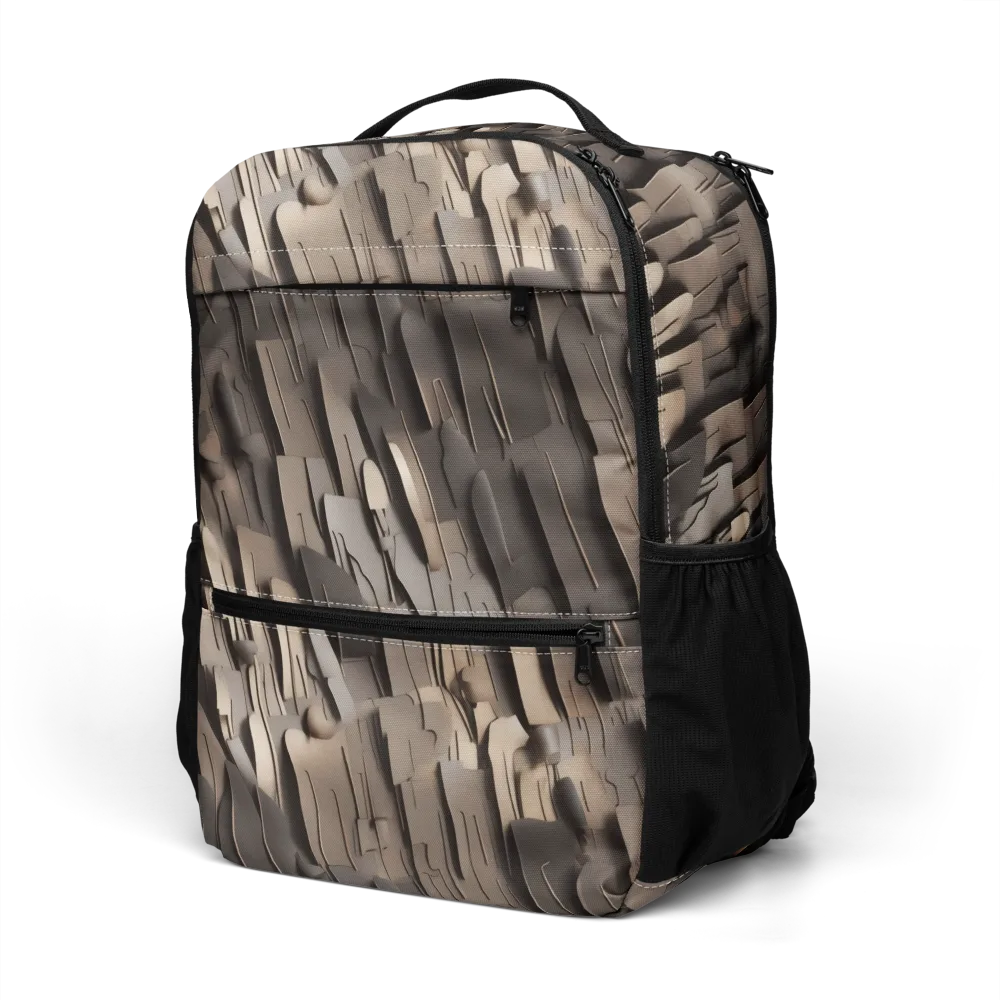 Taupe Circuitry on Utility Backpack — Left Front