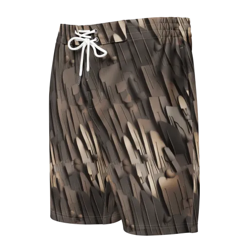 Taupe Circuitry on a Men's Board Shorts