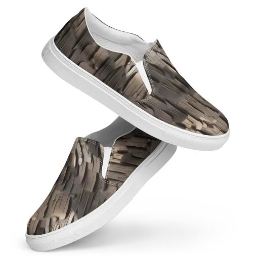 Taupe Circuitry on a Women's Slip-On Canvas Shoes