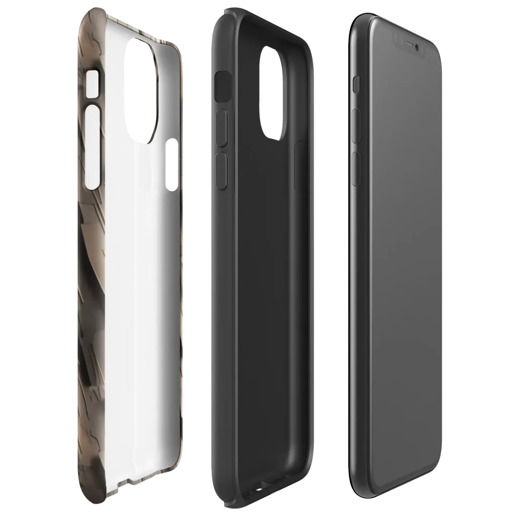 Taupe Circuitry on Tough Case for iPhone® — Right