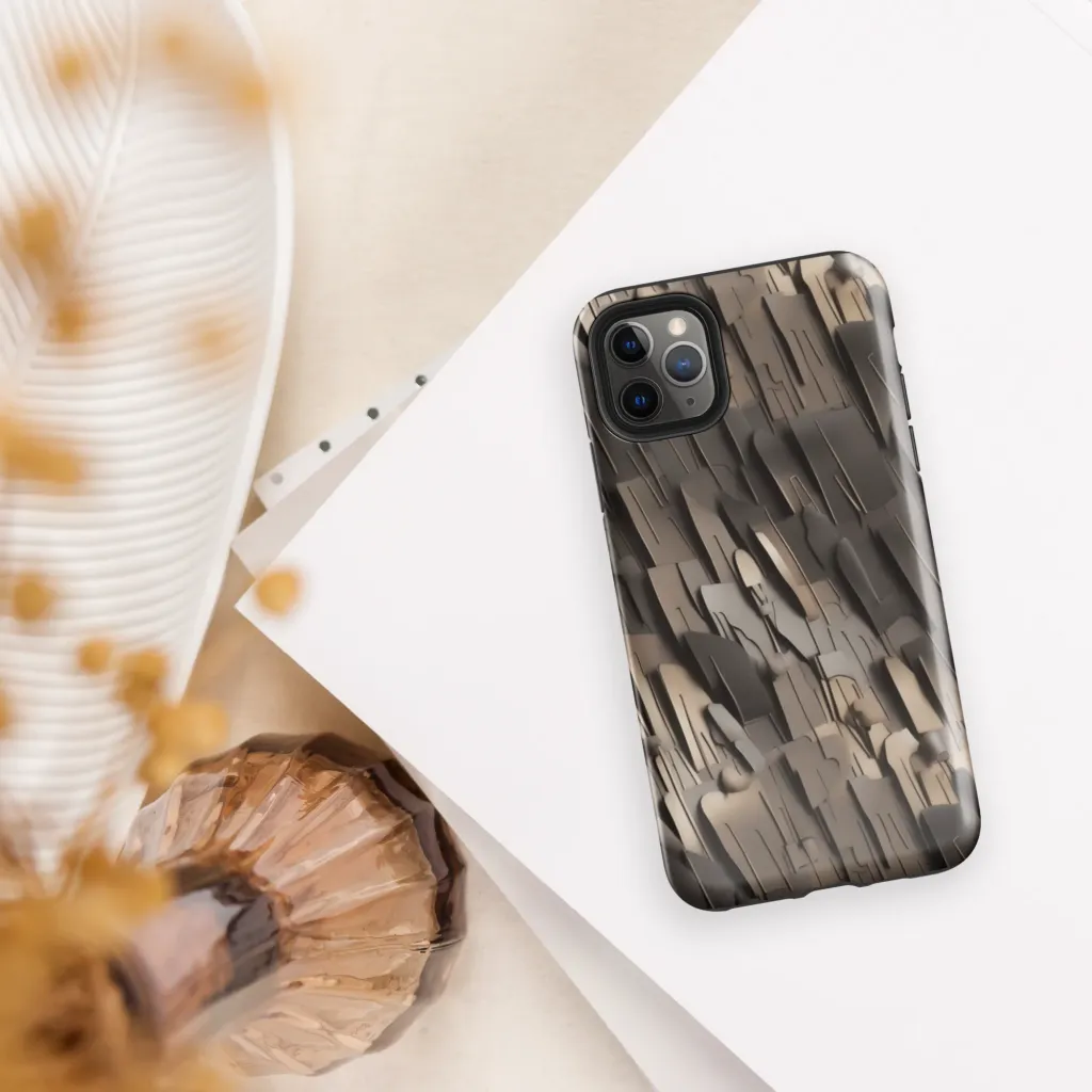 Taupe Circuitry on Tough Case for iPhone® — Front