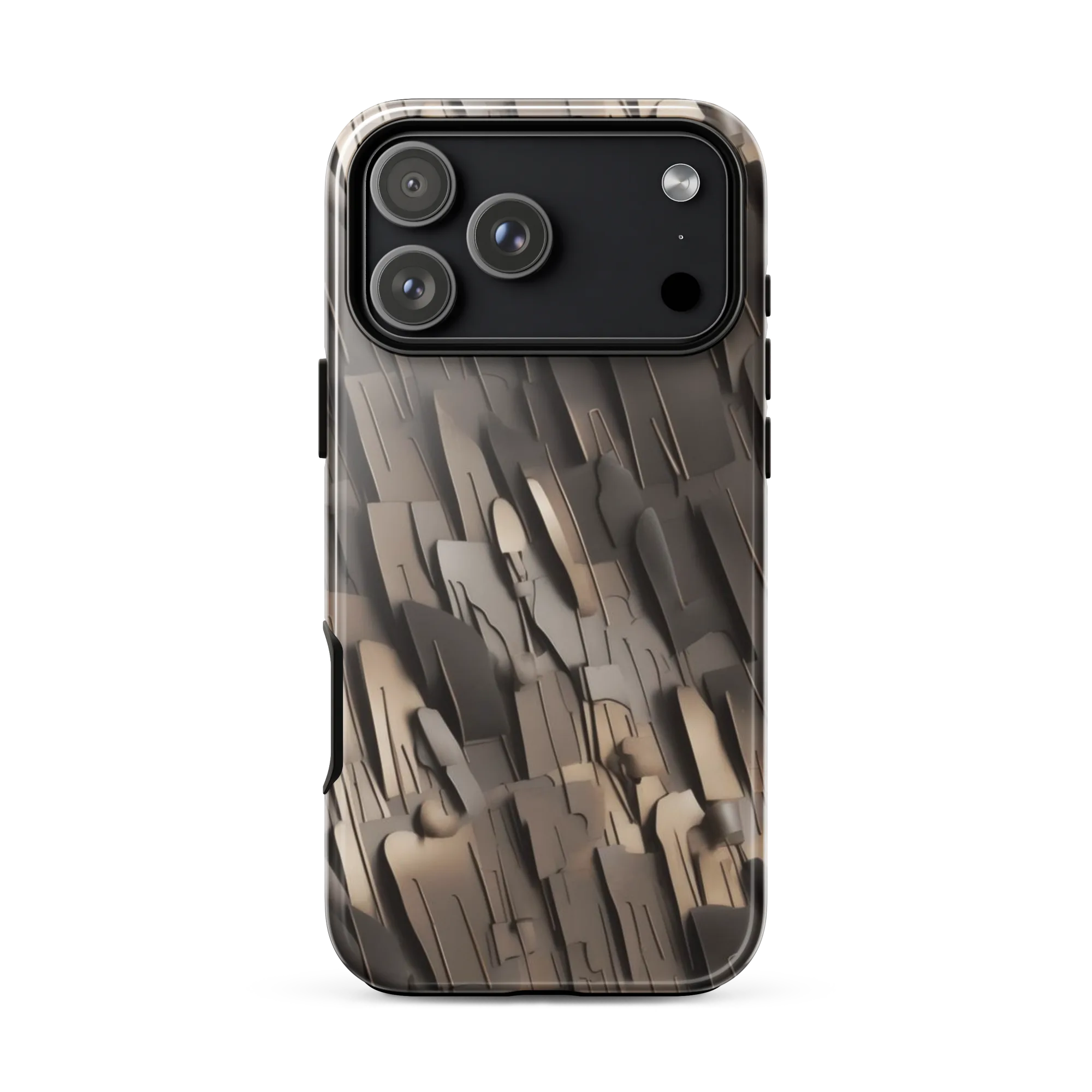 Taupe Circuitry on Tough Case for iPhone® — Front
