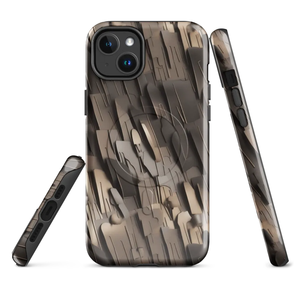 Taupe Circuitry on MagSafe Tough Case for iPhone® — Front