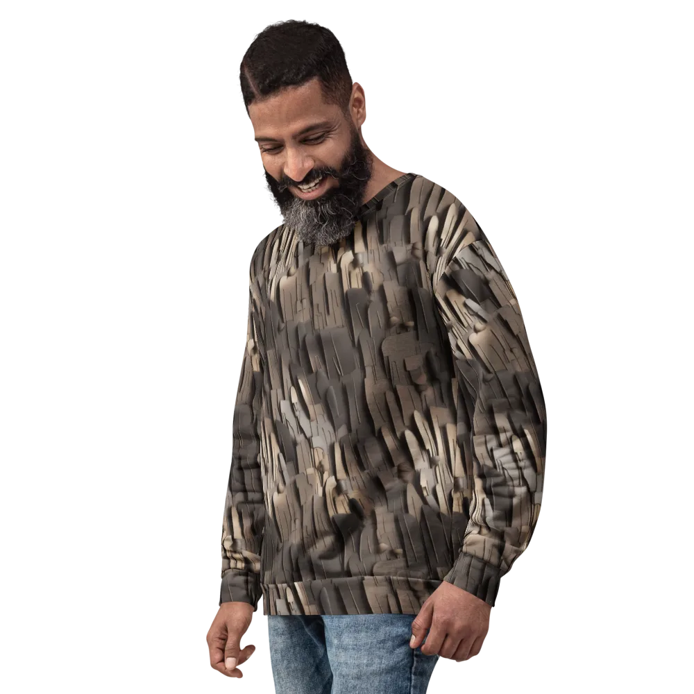 Taupe Circuitry on Sweatshirt — Left Front