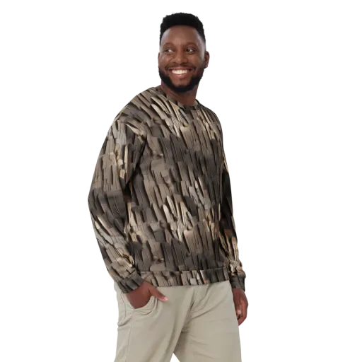 Taupe Circuitry on a Sweatshirt