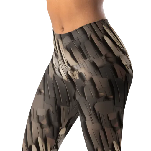 Taupe Circuitry on a Leggings