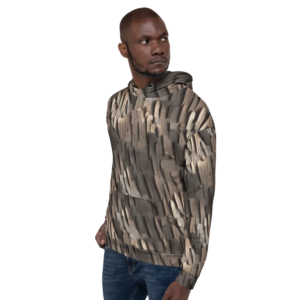 Taupe Circuitry on Hoodie — Left