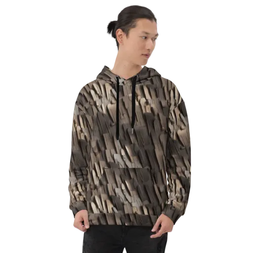 Taupe Circuitry on a Hoodie