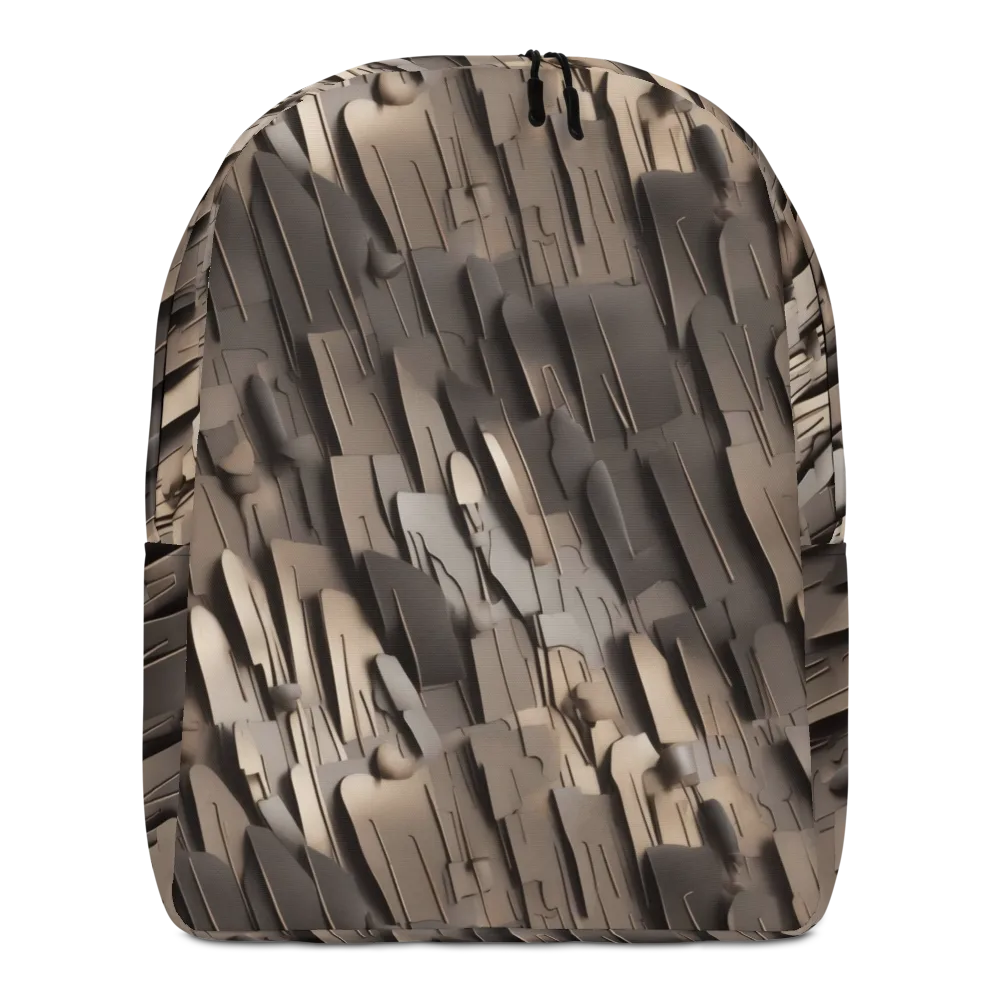 Taupe Circuitry on Minimalist Backpack — Front