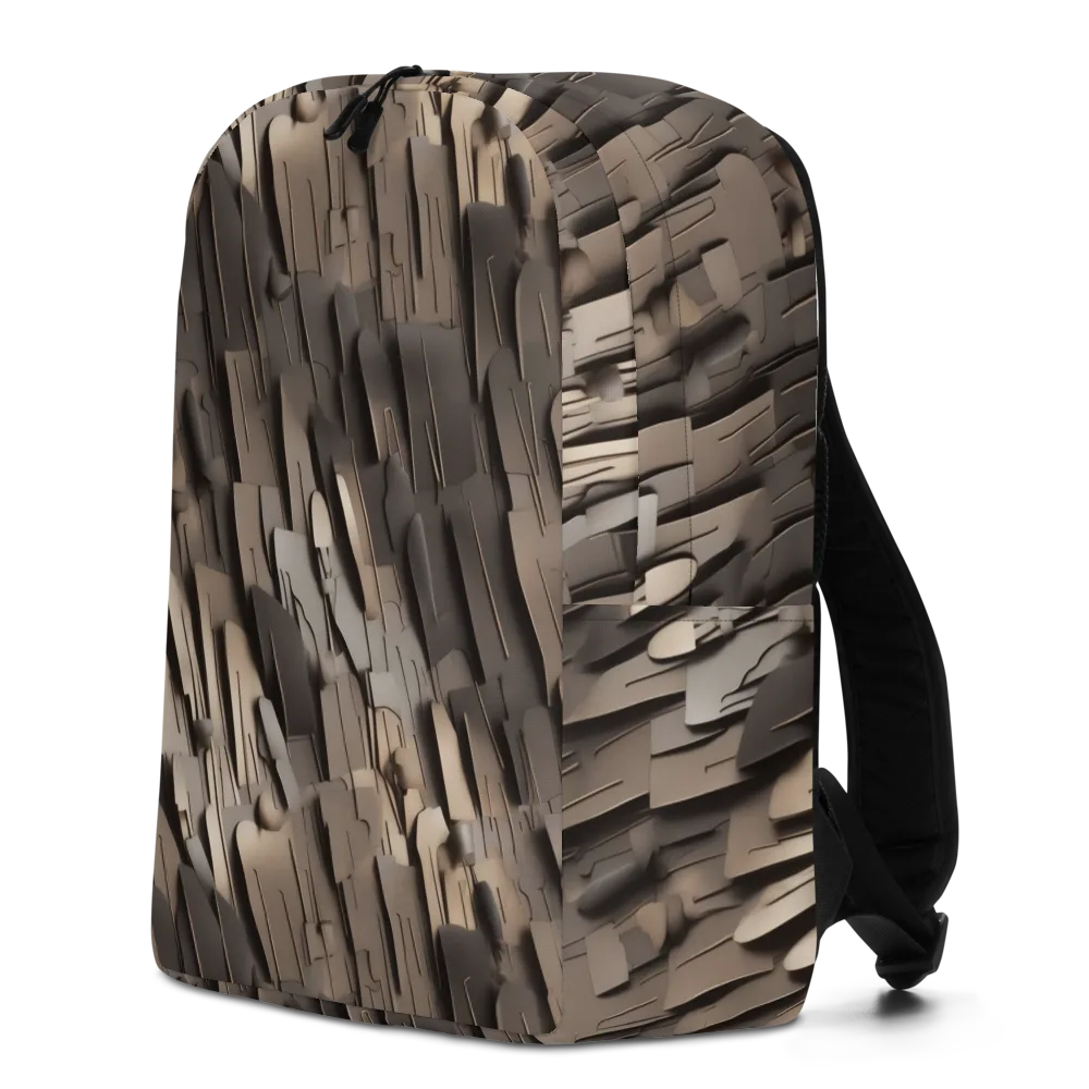 Taupe Circuitry on Minimalist Backpack — Left