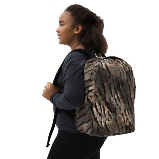 Taupe Circuitry on a Minimalist Backpack
