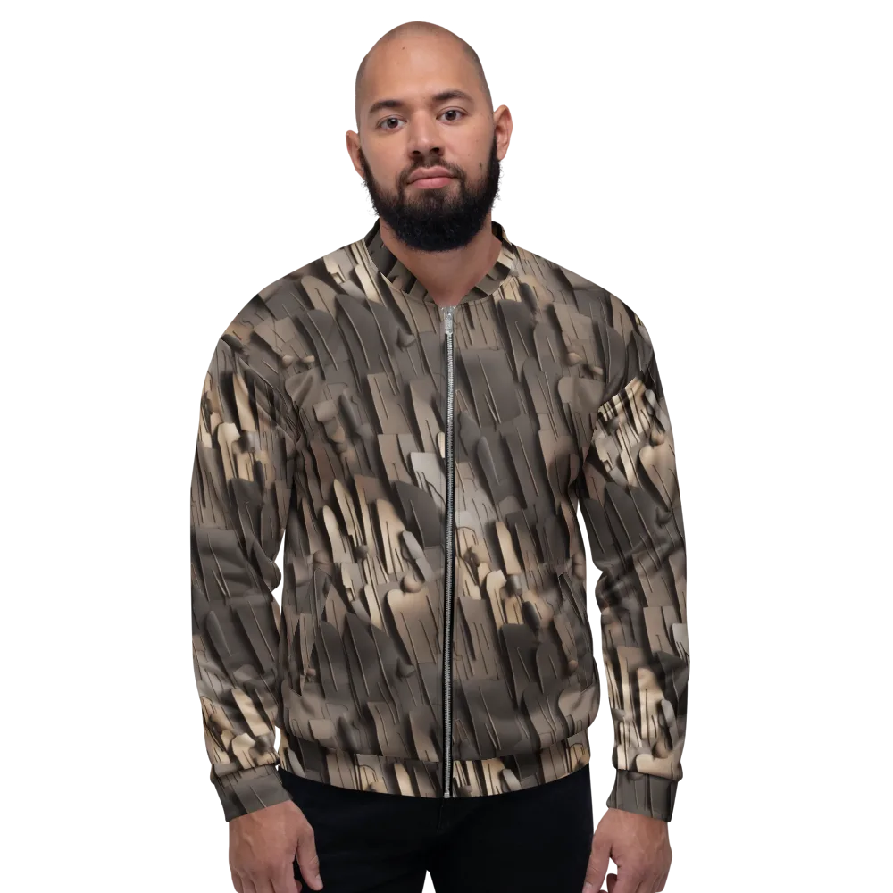Taupe Circuitry on Bomber Jacket — Front