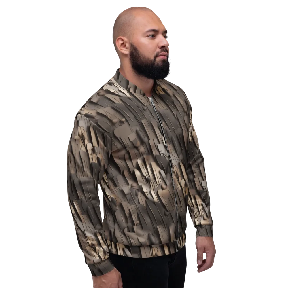 Taupe Circuitry on Bomber Jacket — Right