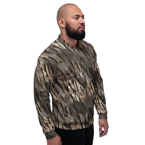 Taupe Circuitry on a Bomber Jacket