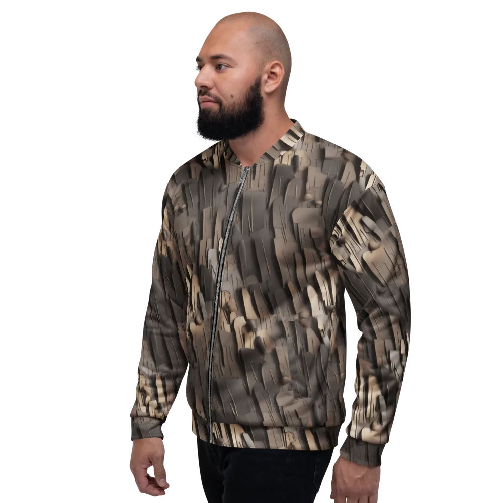 Taupe Circuitry on Bomber Jacket — Left