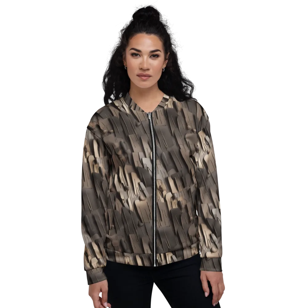 Taupe Circuitry on Bomber Jacket — Front