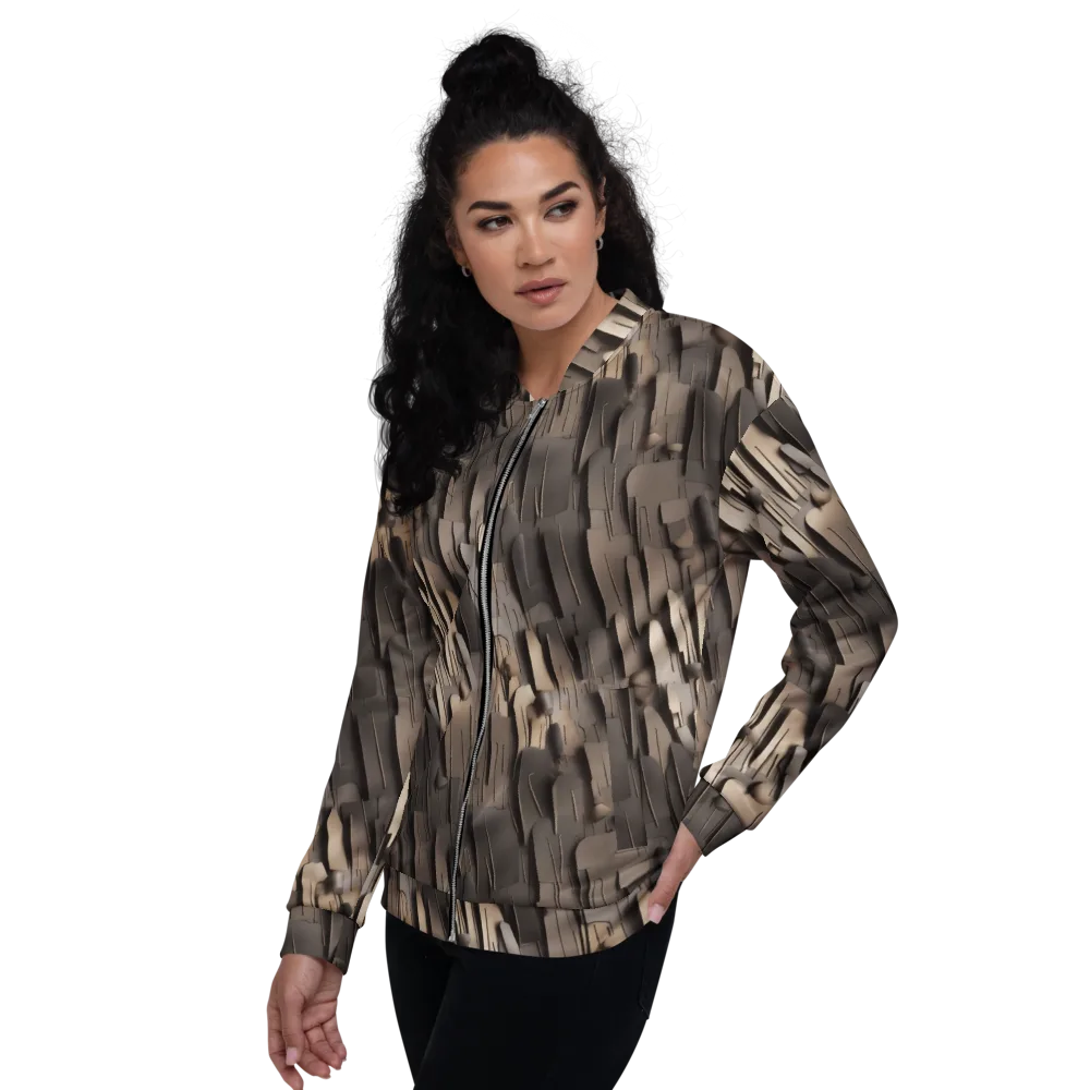 Taupe Circuitry on Bomber Jacket — Left