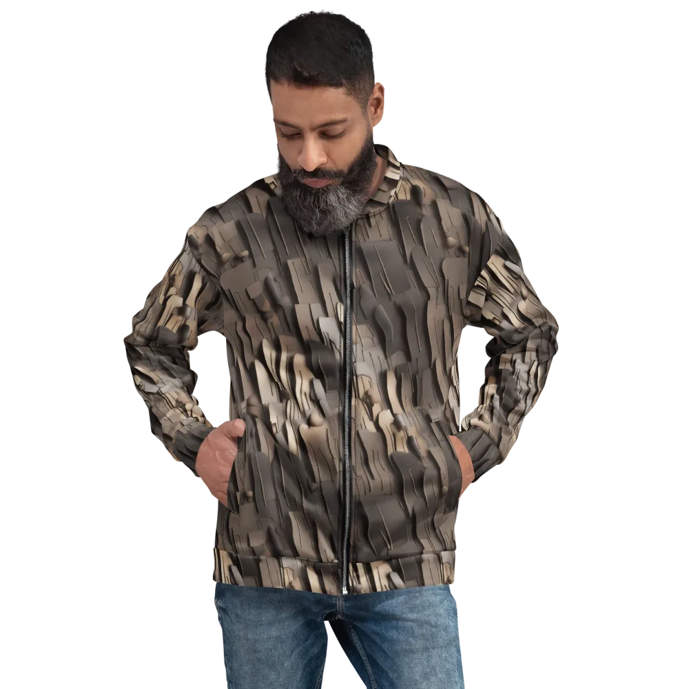 Taupe Circuitry on Bomber Jacket — Front