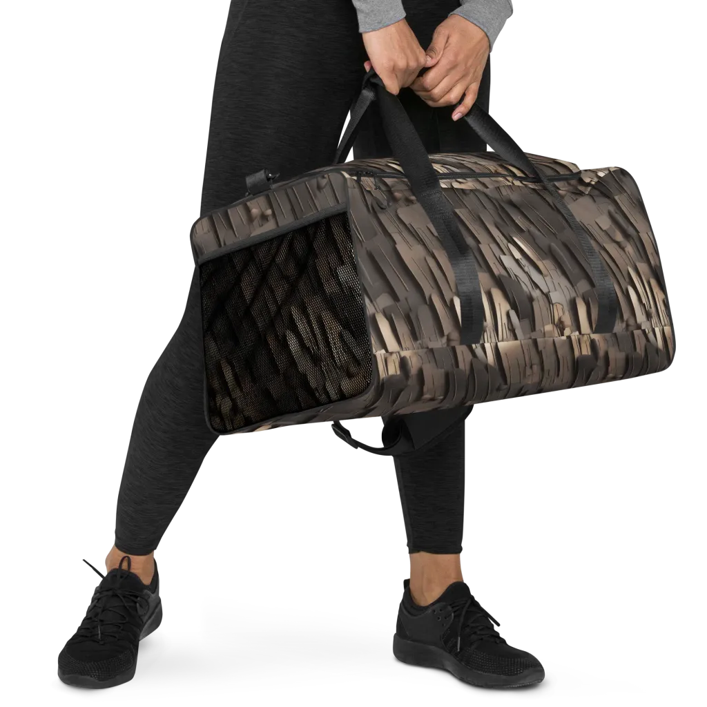 Taupe Circuitry on Duffle Bag — Right Front