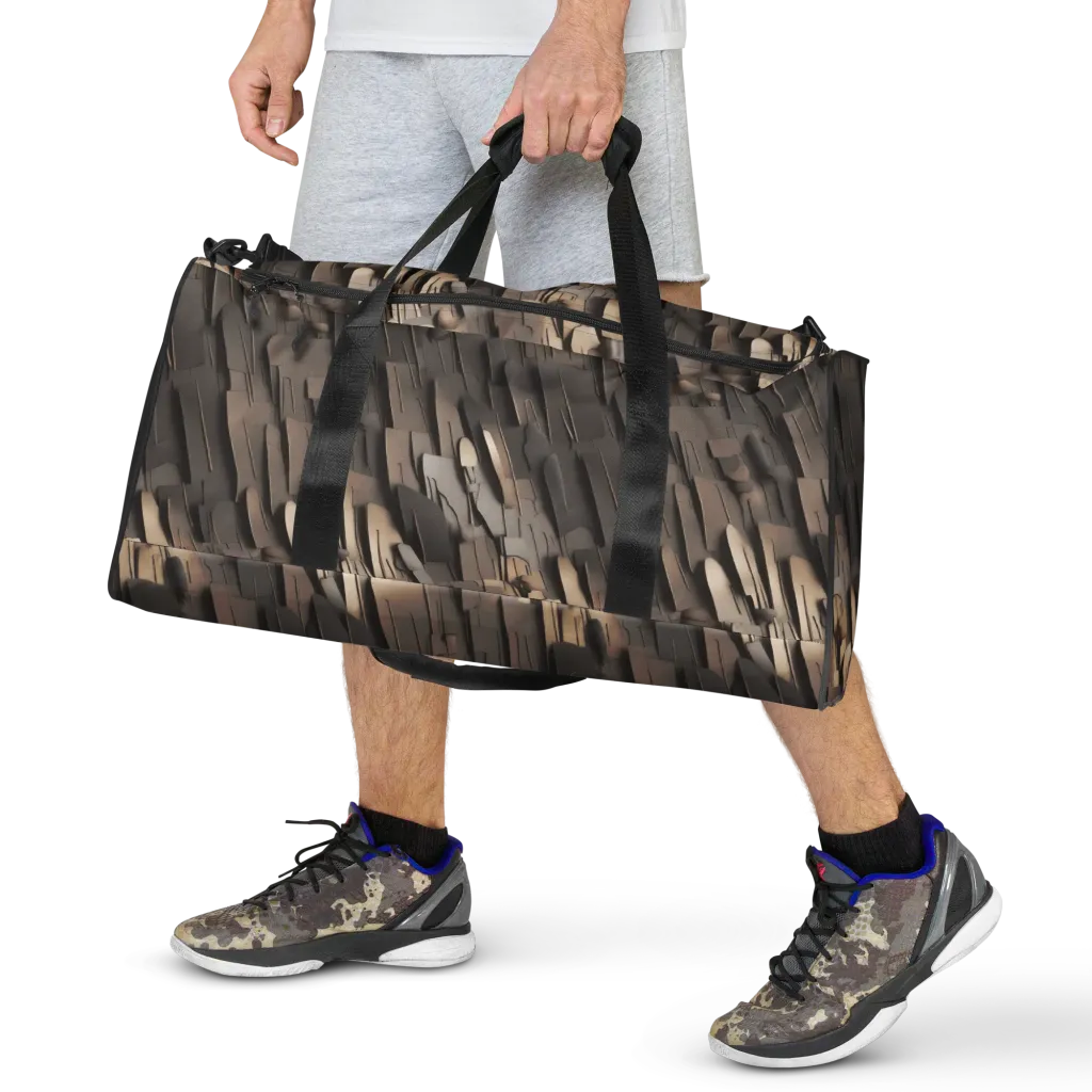 Taupe Circuitry on Duffle Bag — Front