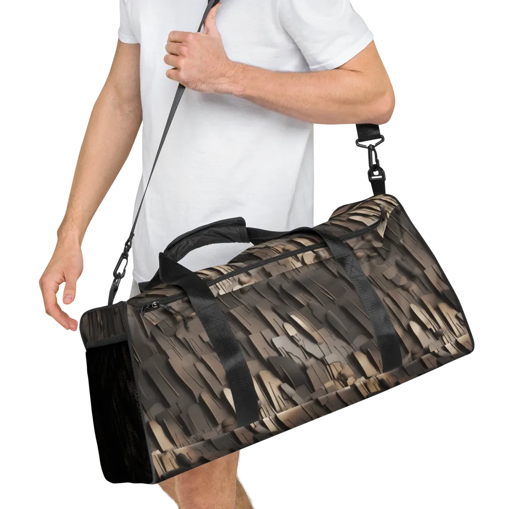 Taupe Circuitry on Duffle Bag — Right Front