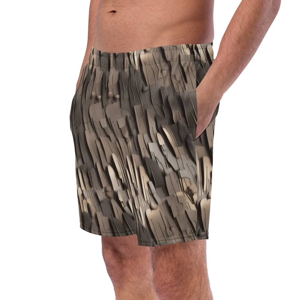 Taupe Circuitry on Swim Trunks — Left Front