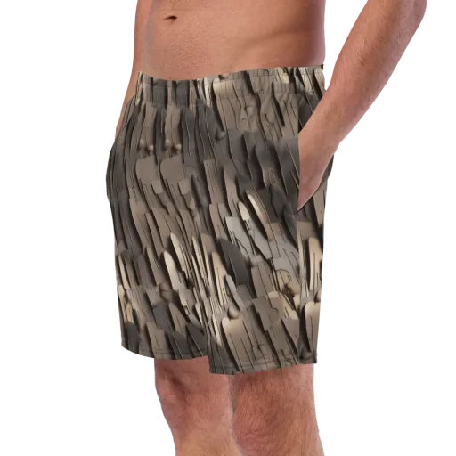 Taupe Circuitry on a Swim Trunks