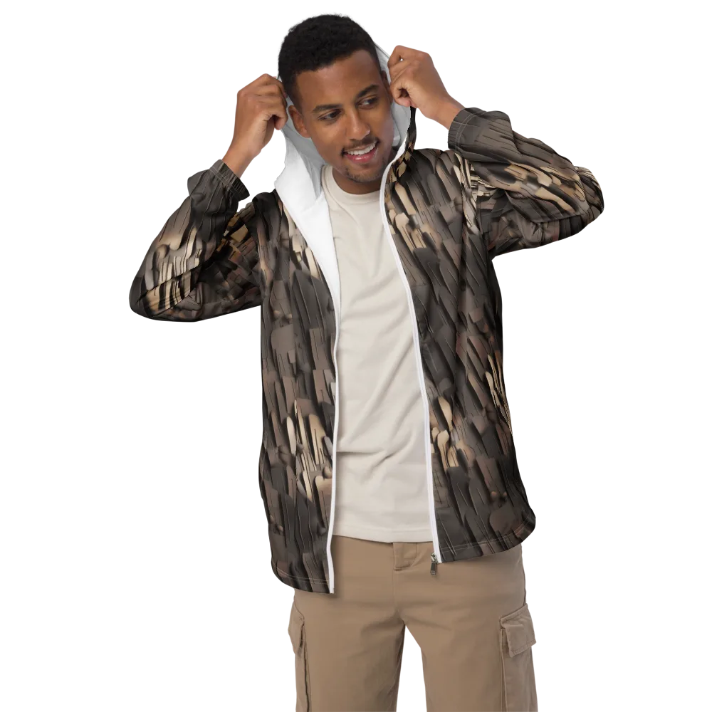 Taupe Circuitry on Men's Windbreaker — Front