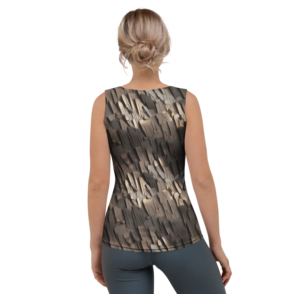 Taupe Circuitry on Women's Tank Top — Back