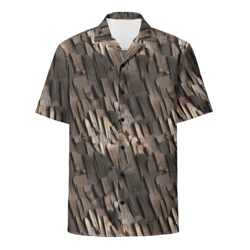 Taupe Circuitry on Button Shirt — Front