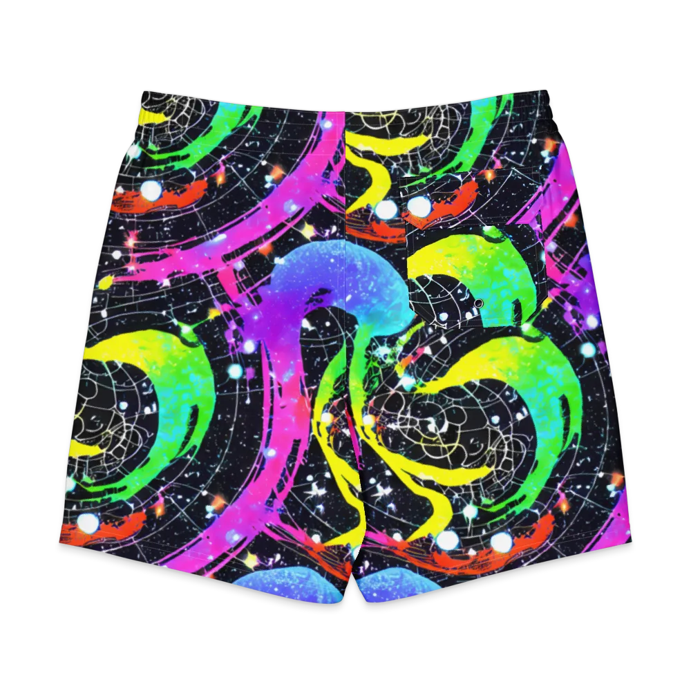 Galactic Riot on Men's Board Shorts — Back