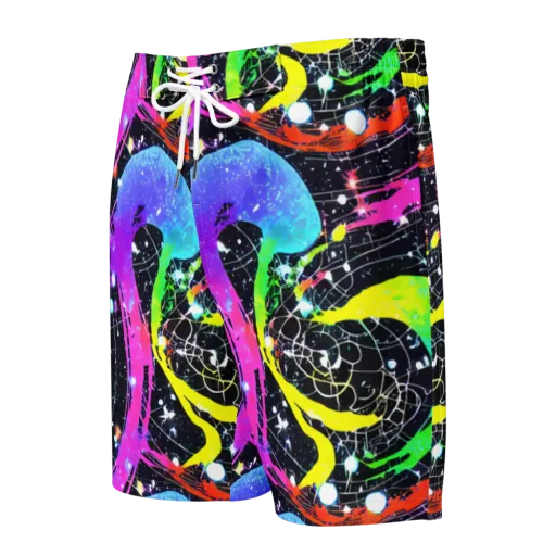 Galactic Riot on a Men's Board Shorts