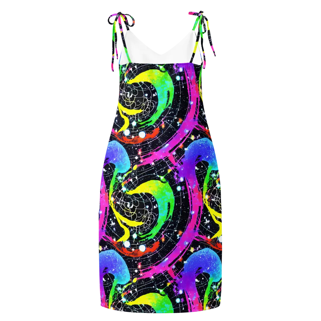 Galactic Riot on Slip Dress — Back