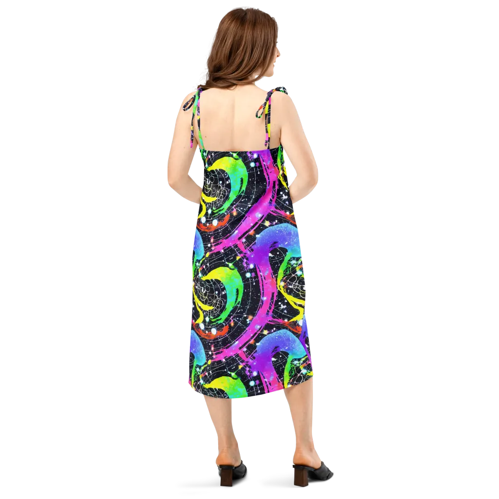 Galactic Riot on Slip Dress — Back